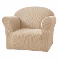 Tampri sofos užvalkalas vaikams, mini foteliukui, vienspalvis, minimalistinis, poliesteris beige