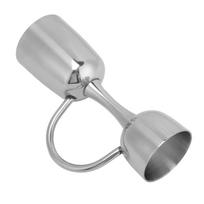 Stainless Steel Bar Measures Jigger Wine Cocktail Shaker Jigger Dual Head Drink Measure Cup white