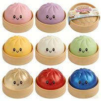 Giant Squishies Dumpling Bun Toy, Slow Rising Glitter Dumpling Stress Ball, Stress Relief Fidget Toy For Home Office Travel Toys beige