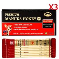 Nature's Top Australia Premium Propolis Manuka Portable Stick Honey 3 Boxes MGO 263+ Honey Manika Australian au0517-05, 105ml