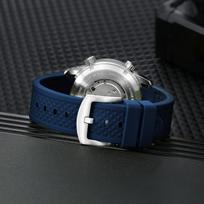 BERNY AM439M/AM439MS Diving Watch Strap Quick Release Diver Watches Silicone Band Stainless Steel Bands Replacement gray