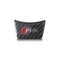 3D Anglies Pluošto Juodas RS Logotipas S Line Emblema Automobilio Vairo Ženklelis Lipdukas Skirtas Audi A1 A3 A4 A5 A6 A7 S3 S4 S5 S6 Priedai