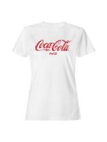 Officially Licensed Coca Cola Distorted Grunge Art Women's T-shirt 100 white
