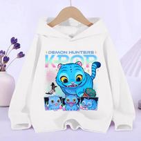 KPop Demono Medžiotojo Hoodis Vaikų Drabužiai Princesių Mergaičių Drabužiai Madingi Berniukų Drabužiai Pavasarinis ir Rudeniniai Sportiniai Marškinėliai Vaikų Viršutinė Dalis 140 blue