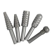 5PCS/Set Woodworking Special-shaped Rotary File Wood Carving Knife Woodworking File Grinding Head Embossing Rotary File (Black & Grey) 5PCS/Set