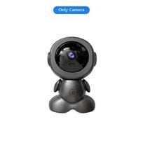 Belaidė WIFI stebėjimo kamera, naktinio matymo PTZ dvipusio garso saugos išmanusis tinklo robotas kamera 【2MP】Camera pilka/juoda