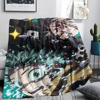 My Hero Academia Deku & Bakugo pattern Flannel Blanket, High quality Comfortable for All Seasons, Home Decor, Warmth and Comfort, Perfect for Gifts. 80cm x 120cm gray