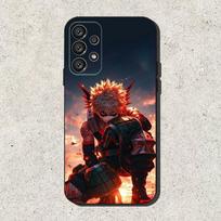 Bakugo My Hero Academia telefono dėklas Samsung S25,S24,S21,S22,S23,S30,Ultra,S20,Plus,Fe,Lite,Note,10,9,5G Juodas dangtelis Samsung S225G