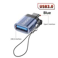 „Toocki OTG USB 3.0“ C tipo adapteris „Macbook Pro“ „Samsung Xiaomi“ USB OTG adapteris Type-C to USB mėlyna