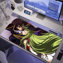 Code Geass Mouse tapis de souris xxl Pad Home Office Large Mouse Pad Gamer Waterproof PU Leather Desk Mat Computer Mousepad Keyb 800x400x2mm white