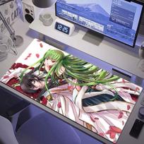 Code Geass Mouse tapis de souris xxl Pad Home Office Large Mouse Pad Gamer Waterproof PU Leather Desk Mat Computer Mousepad Keyb 800x400x2mm white