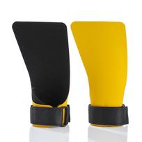 Kevlar Rubber No-hole Hand Grips for Crossfit, No Magnesium Chalk Pull-ups, Cross Training, Gymnastics, WODS,  Palm Protector L geltona