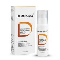 Dermabay Vitamin C 15% + Hyaluronic Acid 1% Serum - Ultimate Skincare Blend Formula for Radiant Glow - Brightening Vit C For Men and Women - 30 ML white