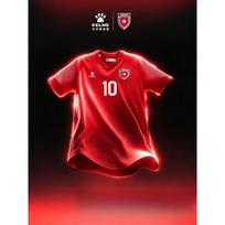 KELME Jordanija 2026 Pasaulio taurės sirgaliaus futbolo marškinėliai—Vasaros gatvės stilius 6XL raudona