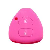 Silicone Key Cover for Toyota Corolla, Yaris, Auris, Sienna, Venza Remote Keys rožinė