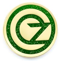 Wicked Oz Logo Pin Badge beige