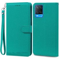 OPPO A54 dėklas A54 5G piniginės odinis atverčiamas dėklas OPPO A54 5G dėklui CPH2239 CPH2195 OPPOA54 A 54 smūgiams atsparus telefono dėklas Fundas OPPO A54 5G blue