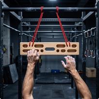 Suspended Climbing Fingerboard | Wood Finish, Fingerboard, for Home Gym beige