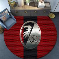 SC Freiburg,Round Area Rug,Carpet Rug for Living Room Bedroom Sofa Playroom Decor,Non-slip Floor Mat 100cmx100cm