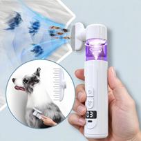 2 In 1 Electric Pet Lice Remover Hair Detangling Comb Flea Tick Catcher External Parasite Control For Cats Dogs Grooming white