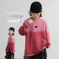 Boys Long Sleeve T Shirt Spring Autumn Casual Top 120cm raudona