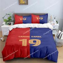 Spain Football Cenozoic Star L-Lamine Y-Yamal Bedding Sets Bed Supplies Set Duvet Cover Bed Comforter Set Bedding Set Gift963 EU Single 135*200cm/53x79in 3pcs blue