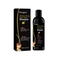 Herbal hair dye shampoo silver gray, all-in-one dye and wash silver gray home care shampoo 100ml