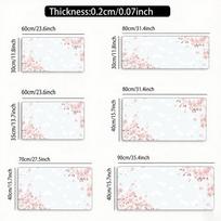 Blue Cherry Blossoms Mousepad Home Computer Table Large Pc Mouse Pad Art Sakura Keyboard Mause Rug Desk Mat Offices Accessories 800x300x2mm