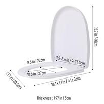 Soft Close Toilet Seat Quick Release White Bathroom Toilet Cover Replacement with Fixings balta
