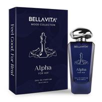 Bellavita Alpha Eau De Parfum For Women 100ml Long Lasting Luxury Perfume With Floral Fresh Woody Notes For Confident Elegance