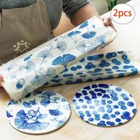 2 Pieces Underglaze Paper Transfer for Clay Ceramic Porcelain under Glaze Transfers,Gifts Ginkgo leaves gray