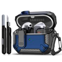 Samsung Galaxy Buds 3 Pro /Galaxy Buds 3 anglies pluošto dėklas su valymo rinkiniu Saugos užrakto dėklas Samsung Galaxy Buds 3Pro For Buds 3Pro gray