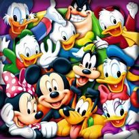 Disney Diamond Painting Duck Animal DIY Acrylic Craft Supplies Diamond Mosaic Cartoon Cross stitch Wall Decoration Round 40x40cm yellow