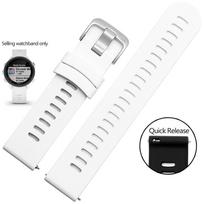 For Garmin Forerunner245 645 Vivoactive3 3t S40 Silicone Watchband Replacement Outdoor Sports Rubber Watch Strap Bracelet 20mm 20mm balta