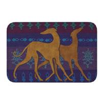 Individualus Art Deco Erte kurtas durų kilimėlis Neslystantis įėjimo virtuvės vonios durų grindų kilimėliai Whippet lėkūnas šuo kilimas kilimėlis pėdos kilimėlis 40x60cm brown