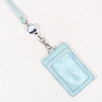 1Pc Card Holder Name Badge Work Bank Business Credit Card Students Bus Cover Case Multipurpose For Office šviesiai mėlyna spalva