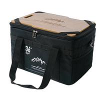 Outdoor Storage Bag with Table Board Waterproof Large Capacity Zipper Tactical Camping Gear Tools Organizer Pouch with Handle žalia