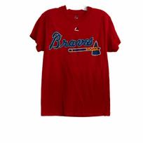 Majestic Braves Freeman 5 Mens Red T-Shirt Short Sleeve Crew Neck Cotton Size S S brown