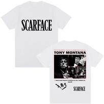2026 m. filmo „Scarface“ Tony Montana ir Al Pacino spaudinys 90-ųjų retro Harajuku stiliaus unisex medvilninis madingas marškinėlis XXXL black