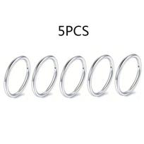 5-10 Pcs 16G Stainless Steel Hinged Nose Ring Clicker for Septum Tragus Helix Cartilage Daith Rook Piercing Jewelry 16G-1.2mm-8mm white