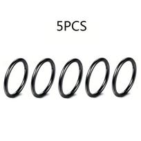 5-10 Pcs 16G Stainless Steel Hinged Nose Ring Clicker for Septum Tragus Helix Cartilage Daith Rook Piercing Jewelry 16G-1.2mm-6mm black
