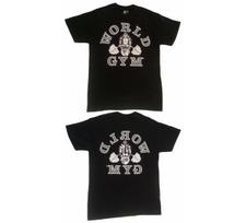 W100 World Gym Shirt Retro Gorilla Double-side Front & Back Print XL gray