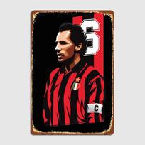Franco Baresi Futbolo Žaidėjas Retro Metalinis Plakatas Ženklas Garažas Klubas Individualus Sienų Dekoras Skardinis Kambario Dekoras Namų Dekoras 30x40cm(11.8x15.7inch)