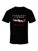 Tuskegee Airmen 332nd Fighter Group P51 Mustang T-shirt L gray