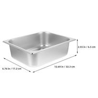 Large Capacity Stainless Steel Buffet Food Pan Catering Serving Pot Kitchen Storage Container Catering Serving Pot white