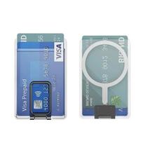 Strong Magnetic Clear For Magsafe Card Holder Wallet For iPhone 17 16 15 Pro Max Samsung S25 S26 Ultra Macsafe Card Slots Pocket juoda