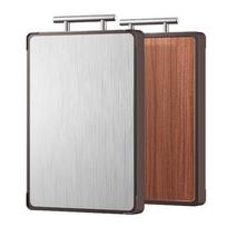 Anti-Bacterial Double-sided Cutting Board Anti-Mold with Handle Wood Chopping Board Non-sticky Rust Proof Kitchen Chopping Block 39x26.5x2.2cm brown