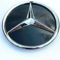 For Mercedes-Benz W164 ML-class Before 2013 185mm 3D ABS logo The front grille star logo badge mirror bottom gray