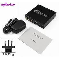 HDMI to HDMI and AV RCA CVBS 3RCA Converter Composite Out Video Audio Splitter Adapter Auto scaler 1080P In Out PAL NTSC With UK power