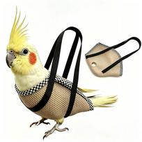 Breathable Mesh Parrot Hand Carrier Bag Portable Windproof Parrot Anti Escape Vest Soft Fabric Comfortable Bird Travel Bag